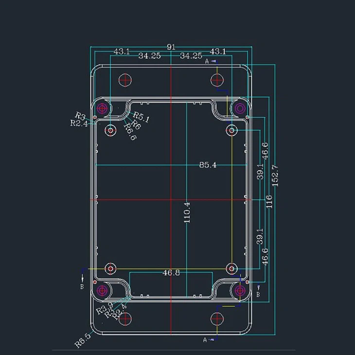 IP 65 Wall Mounted ABS Waterproof Junction Box For Outdoor Electronics